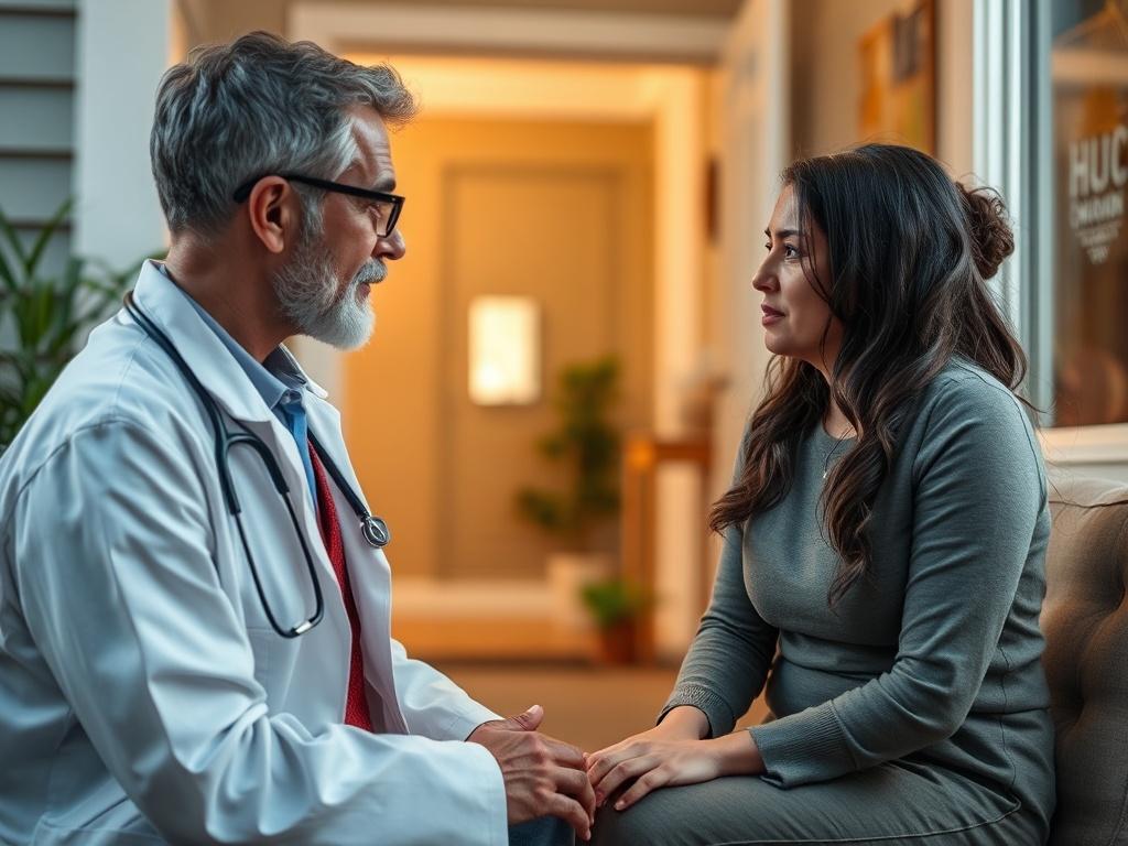 Home visit by an addiction doctorфото